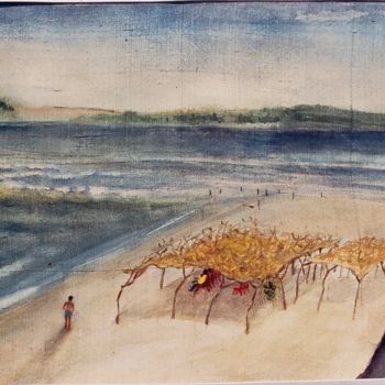 Painting titled "Chilka seamouth" by Prodip Kumar Sengupta, Original Artwork, Watercolor