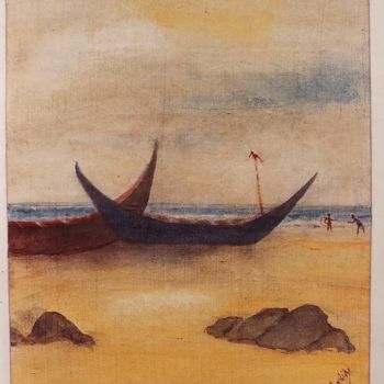 Peinture intitulée "Digha seabeach" par Prodip Kumar Sengupta, Œuvre d'art originale, Aquarelle