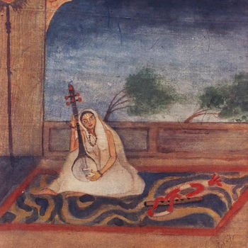 Painting titled "Meera Malhar" by Prodip Kumar Sengupta, Original Artwork, Watercolor