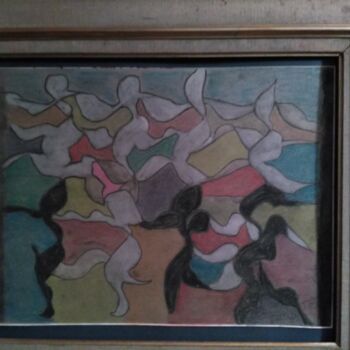Malarstwo zatytułowany „Les danseuses” autorstwa Thierry Faivre, Oryginalna praca, Pastel