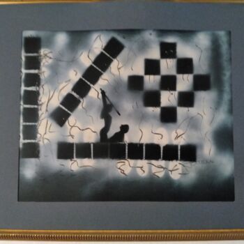 Painting titled "Amour passionnel" by Thierry Faivre, Original Artwork, Spray paint