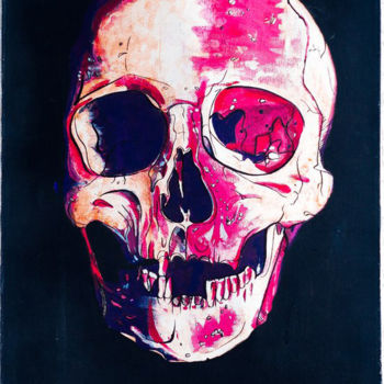 Peinture intitulée "Skull" par Lina Milligan, Œuvre d'art originale, Acrylique