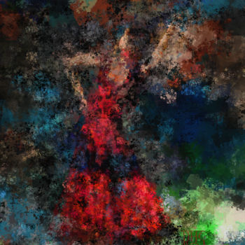 Arts numériques intitulée "Flamenco-Tänzerin" par Horst Rosenberger, Œuvre d'art originale, Peinture numérique