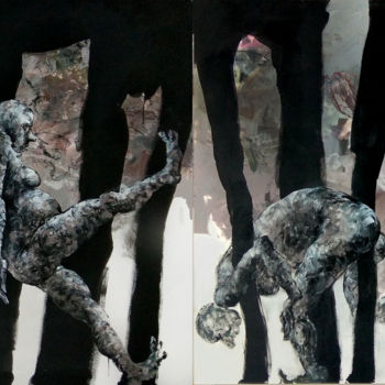 Malerei mit dem Titel "Parasites" von Nadia Pronina, Original-Kunstwerk, Acryl