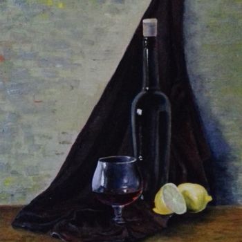 Peinture intitulée "Натюрморт с лимонам…" par Olga Fakhrutdinova, Œuvre d'art originale, Huile