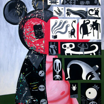 Pittura intitolato "Mickey Mouse" da Prop, Opera d'arte originale, Acrilico