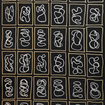 Σχέδιο με τίτλο "Black Series - 07" από Prop, Αυθεντικά έργα τέχνης, Μαρκαδόρος
