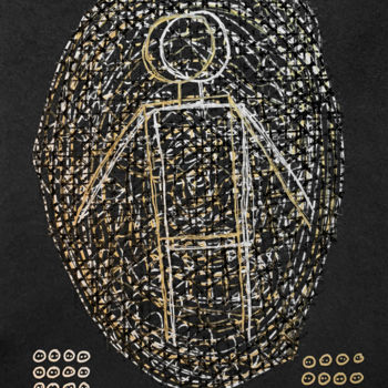 Σχέδιο με τίτλο "Black Series - 31" από Prop, Αυθεντικά έργα τέχνης, Μαρκαδόρος