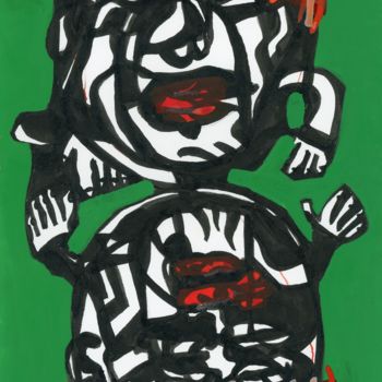 Schilderij getiteld "Jack of hearts / Va…" door Prop, Origineel Kunstwerk, Acryl