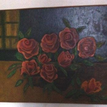 Pintura titulada "las Rosas" por Marie Avila, Obra de arte original