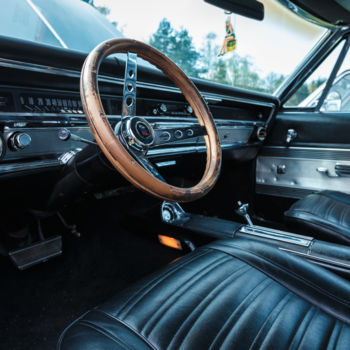 Photographie intitulée "Car cockpit oldtime…" par Dimitri Propp, Œuvre d'art originale, Photographie numérique