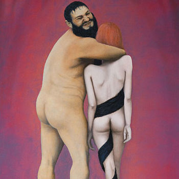 Schilderij getiteld "Борода" door Prospero, Origineel Kunstwerk, Olie