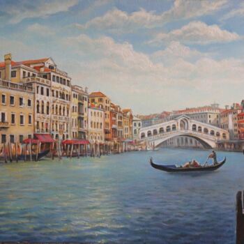 Картина под названием "GRAND CANAL OF VENI…" - Gennadiy Protsko, Подлинное произведение искусства, Масло