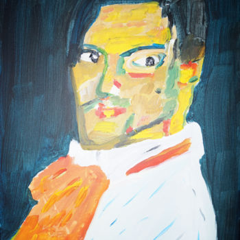 Malerei mit dem Titel "Autoportrait Picasso" von Amaury Prouvost, Original-Kunstwerk, Acryl