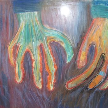 Pittura intitolato "Les Mains d'après S…" da Amaury Prouvost, Opera d'arte originale
