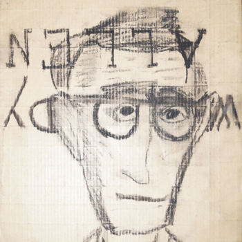 Painting titled "Woody Allen" by Amaury Prouvost, Original Artwork