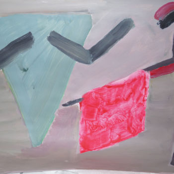 Malerei mit dem Titel "Toro e Torero" von Amaury Prouvost, Original-Kunstwerk, Acryl