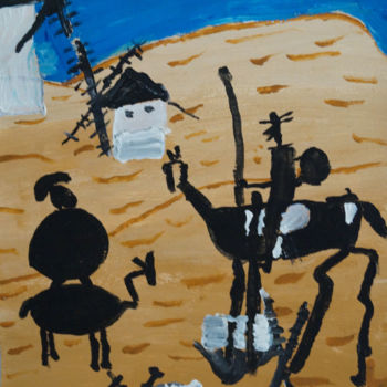 제목이 "Don Quichotte et Sa…"인 미술작품 Amaury Prouvost로, 원작, 아크릴