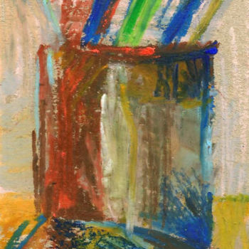 Malarstwo zatytułowany „kubek z flamastrami” autorstwa Wioleta Przybysz, Oryginalna praca, Pastel