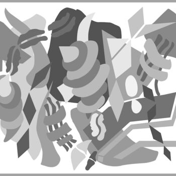 Grafika cyfrowa / sztuka generowana cyfrowo zatytułowany „Equi-libre 25” autorstwa Psl, Oryginalna praca, Malarstwo cyfrowe