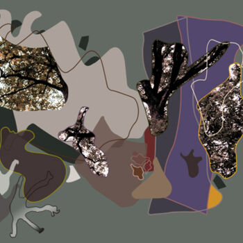 Arts numériques intitulée "Série-Trois forêts…" par Psl, Œuvre d'art originale