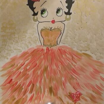 Painting titled "Glam Boop" by Pszart, Original Artwork, Acrylic Mounted on Wood Stretcher frame