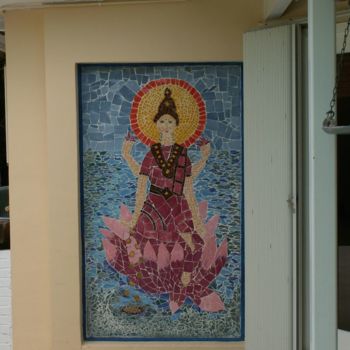 Painting titled "TILE MOSAIC" by Puchi, Original Artwork