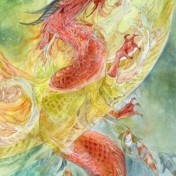 Painting titled "9. Climbing the Dra…" by Shadowscapes, Original Artwork