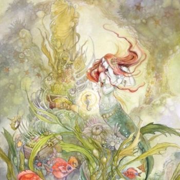 Painting titled "18. Her Garden" by Shadowscapes, Original Artwork