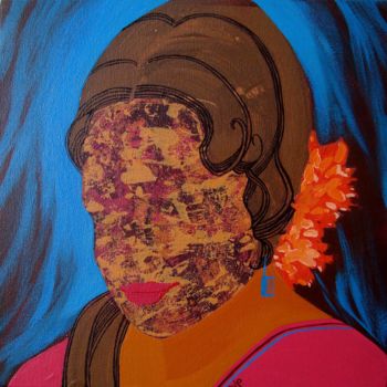 Peinture intitulée "Face - 5" par Puja Sarkar, Œuvre d'art originale, Acrylique