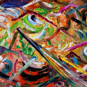 「occhi che ti guarda…」というタイトルの絵画 Puliaficoによって, オリジナルのアートワーク, オイル