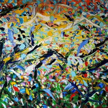 Pittura intitolato "colline di luce" da Puliafico, Opera d'arte originale, Olio