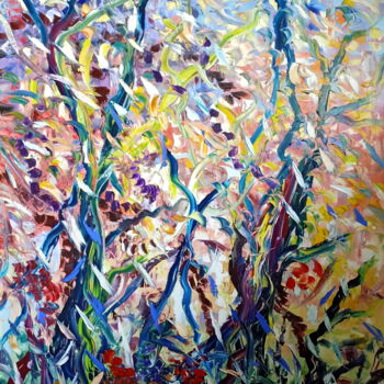 Pittura intitolato "Luce e Cespugli" da Puliafico, Opera d'arte originale, Olio