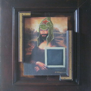 Картина под названием "Поглощение Джоконды…" - Сергей Боголюбов, Подлинное произведение искусства, Другой