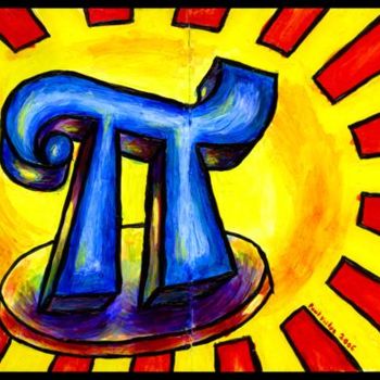 Pintura titulada "Glorious Pi!" por Punit Vaidya, Obra de arte original, Oleo