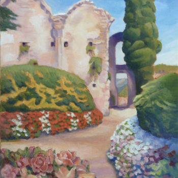 Painting titled "Ravello" by Daniela Viecelli Ianculescu, Original Artwork, Acrylic Mounted on Wood Stretcher frame