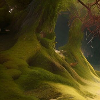 Arts numériques intitulée "grand arbre" par Pushisstik, Œuvre d'art originale, Image générée par l'IA