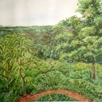 Peinture intitulée "Landscape3" par Pushpendra Singh Mandloi, Œuvre d'art originale, Acrylique