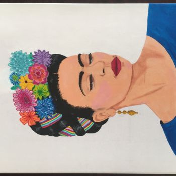 Ζωγραφική με τίτλο "Frida Kahlo" από P. Verdú, Αυθεντικά έργα τέχνης
