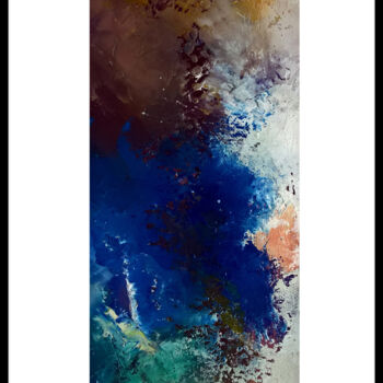 Pittura intitolato "Ocean n° 4" da Philippe Vidal, Opera d'arte originale, Olio Montato su Cartone