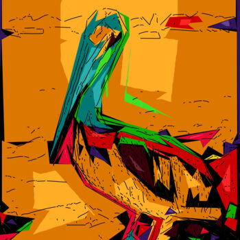 "Pelican Abstract" başlıklı Dijital Sanat Pwa Studio tarafından, Orijinal sanat, Dijital Resim