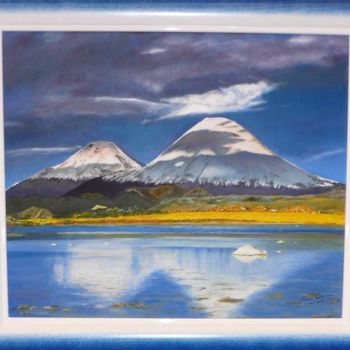 Peinture intitulée "Volcans du Chili" par Pascal Weber, Œuvre d'art originale