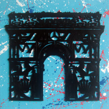 Peinture intitulée "PyB Arc de Triomphe…" par Pyb, Œuvre d'art originale, Collages