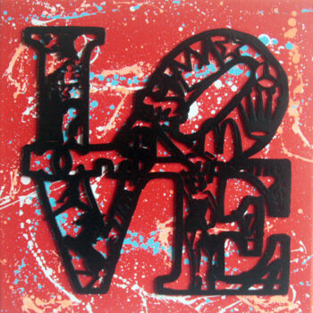 「PyB Love logos & ar…」というタイトルの絵画 Pybによって, オリジナルのアートワーク, コラージュ