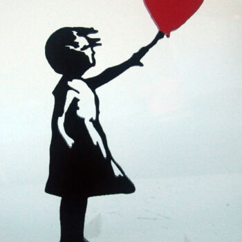 Скульптура под названием "PYB Banksy girl, 20…" - Pyb, Подлинное произведение искусства, Смола