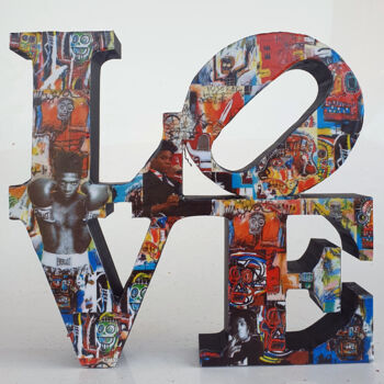 Sculpture titled "PyB Love Basquiat ,…" by Pyb, Original Artwork, Resin Mounted on artwork_cat.