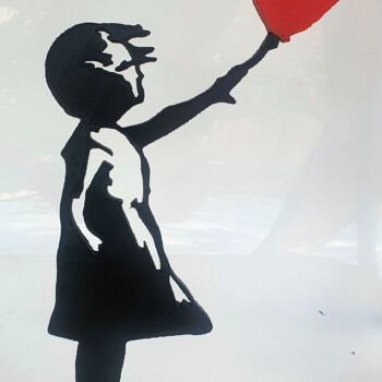 "PYB Banksy big girl…" başlıklı Heykel Pyb tarafından, Orijinal sanat, Rezine