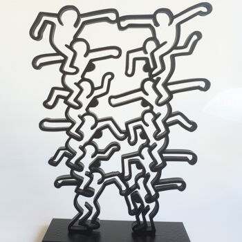 Sculpture titled "PyB acrobates harin…" by Pyb, Original Artwork, Resin