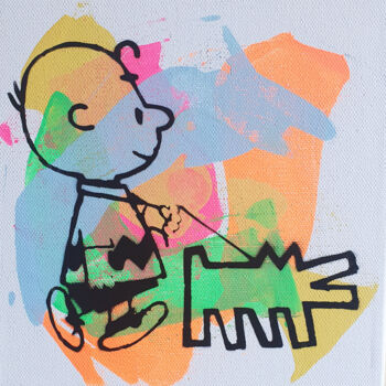 Pintura titulada "PyB Charlie Brown &…" por Pyb, Obra de arte original, Pintura al aerosol Montado en Bastidor de camilla de…