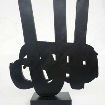 Sculpture titled "PyB outreNOIR pour…" by Pyb, Original Artwork, Resin